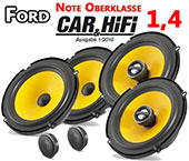 Ford Focus II car speakers pack upgrade kit front and rear doors