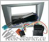Seat Leon radio dash kit silver, car radio installation kit DIN 2005 onwards