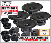 VW Touran car speaker kit front + rear doors 1996 - 2005, loudspeaker 
