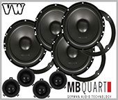 VW Bora car speakers upgrade kit front - rear doors MB Quart