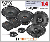 VW Golf IV car speaker upgrade kit front and rear doors loudspeaker