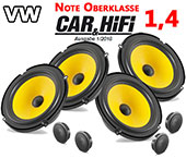 VW Passat B7 car speakers upperclassr upgrade kit front - rear doors