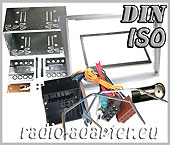 Opel Tigra chromed silver Doppel DIN Radioblende, Blechrahmen, Radioadapter