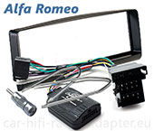 Alfa 156 2000 - 2001 Lenkrad Adapter, Radioblende schwarz, Antennenadapter Alfa 156 2000 - 2001 Lenkrad Adapter, Radioblende schwarz, Antennenadapter