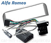 Alfa GT ab 2003 Lenkrad Adapter, Radioblende silber, Antennenadapter Alfa GT ab 2003 Lenkrad Adapter, Radioblende silber, Antennenadapter